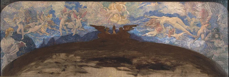 Poetry and Love Separate Virtue from Vice - Study for the First Frieze of the Proscenium of the Municipal Theater of Rio de Janeiro